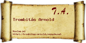 Trombitás Arnold névjegykártya