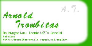 arnold trombitas business card